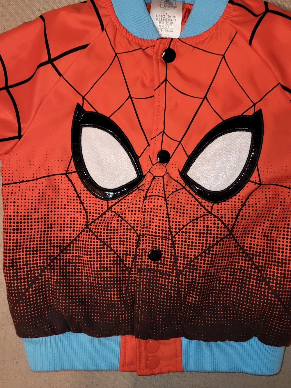 Disney Red and Light Blue Spider-Web Bomber Jacket - Picture 7 of 9